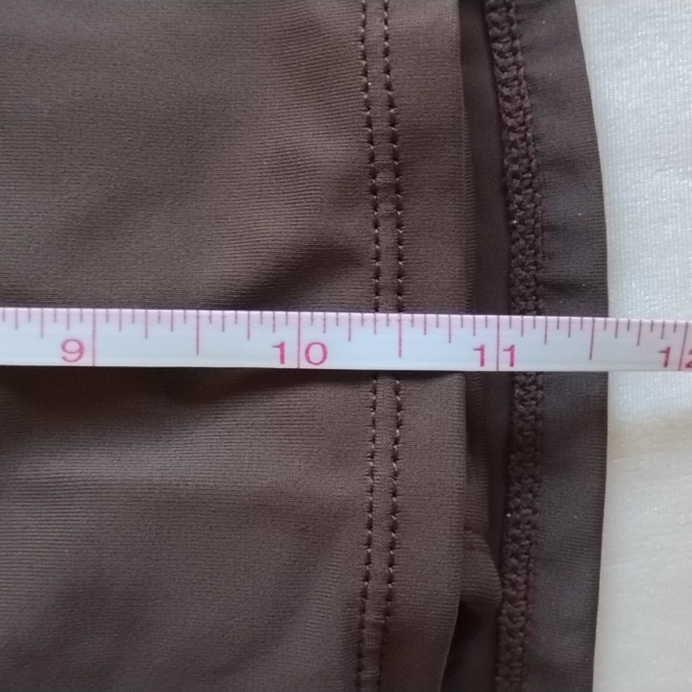 *50off3* Jantzen Tankini Set Top Skirted Bottoms 8 Brown White Paisley - Picture 10 of 10